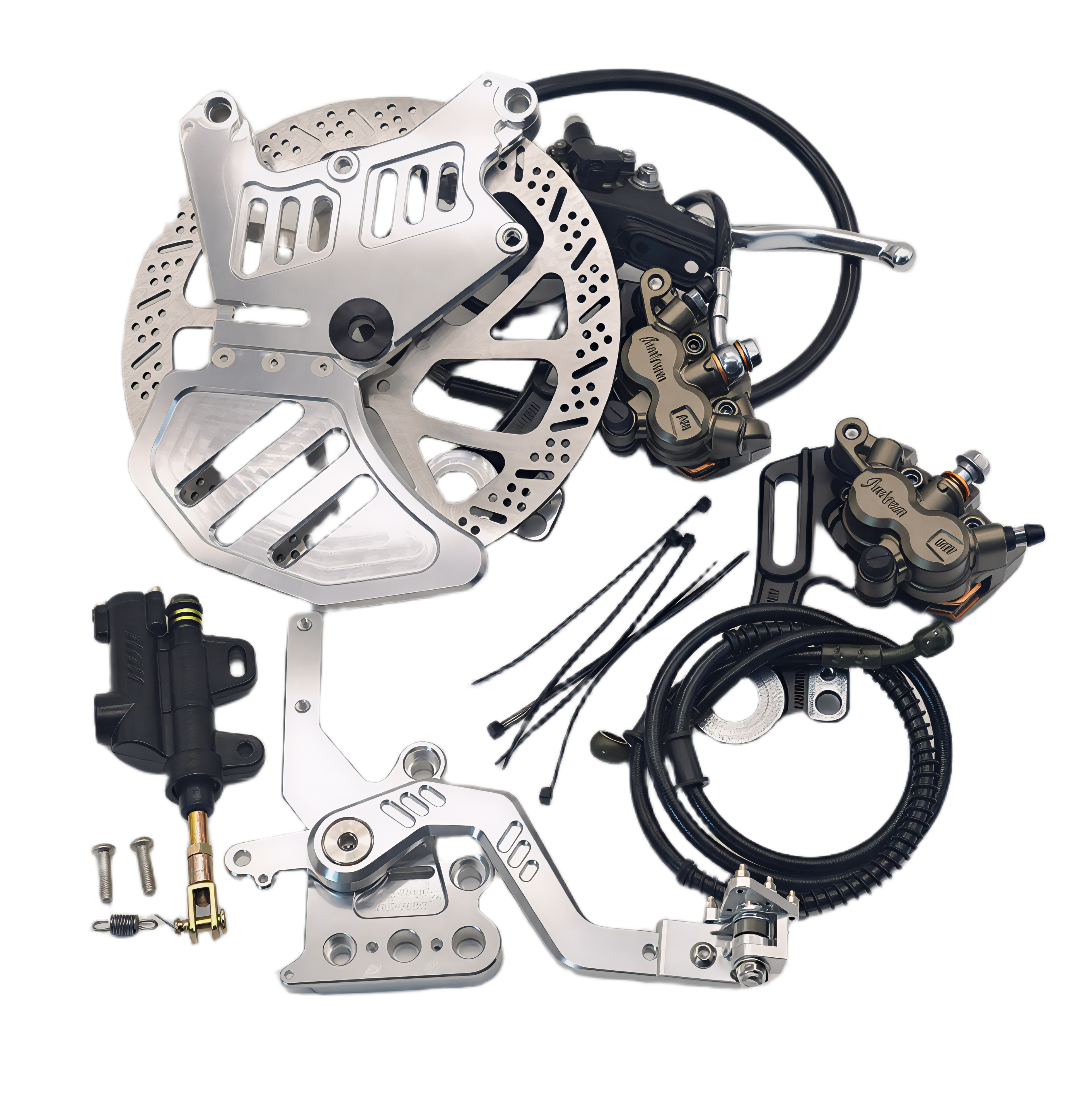 Rear Disc Brake Kit with Dual-Caliper Bracket for Talaria MX3 MX4